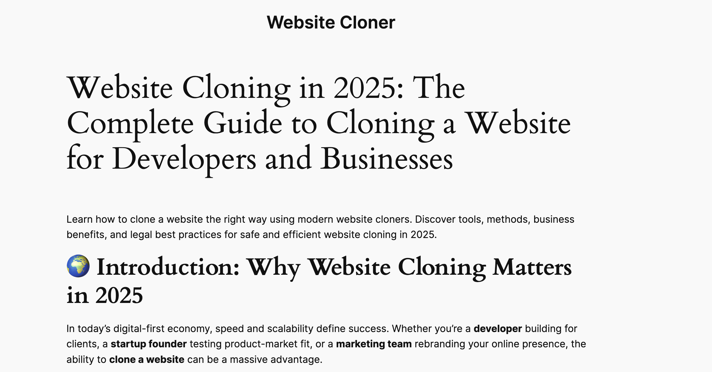 Website Cloner